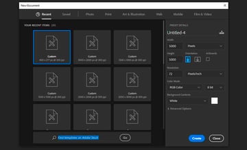 creating a new document